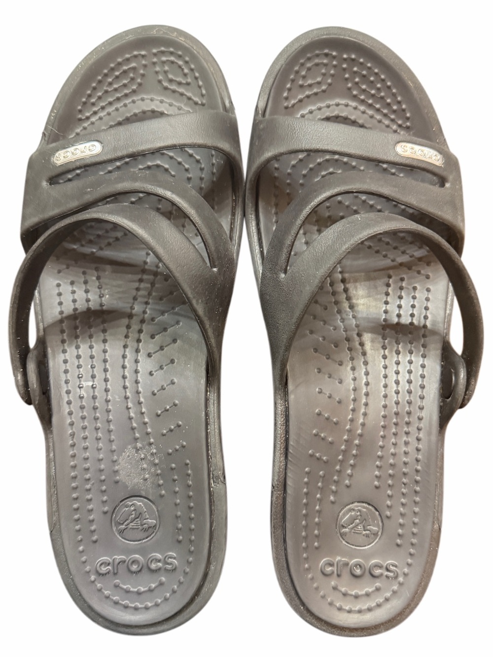 CROCS Patricia Women's Black Slide Sandals with Double-Strap Design